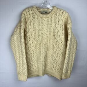 Shamrock Apperal Original Cream Cable Wool Sweater Womens  S